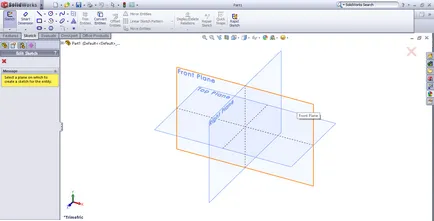 Készítsen egy egyszerű modell segítségével SolidWorks vázlat, CAD-Journal