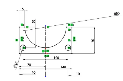 Készítsen egy egyszerű modell segítségével SolidWorks vázlat, CAD-Journal