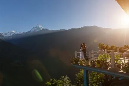 sesiune foto de nunta în munții din Nepal - povestea piesele noastre nebun la Annapurna