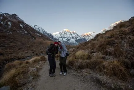 sesiune foto de nunta în munții din Nepal - povestea piesele noastre nebun la Annapurna