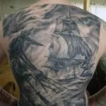 Valoarea barca cu panze tatuaje, schițe motivante și fotografii de tatuaje