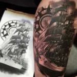 Valoarea barcă cu pânze Tatuaj, schițe motivante și fotografii de tatuaje