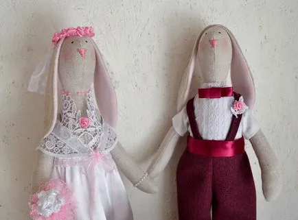 Esküvői nyuszik, evpadesign - termékek játékok kézzel készített ajándékokat vásárolni a jaltai és Magyarországon