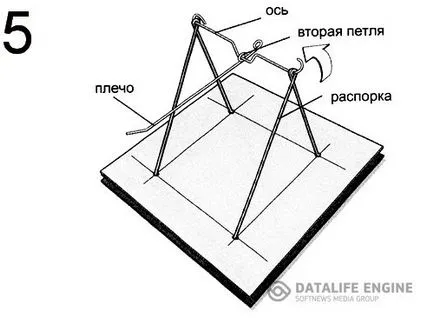 Trebuchet contrabalansat cu mâinile lor din materiale de resturi