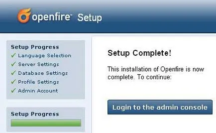 Instalarea și configurarea Jabber openfire server - ferestre (server - e) -% ifth1% 0% - server de