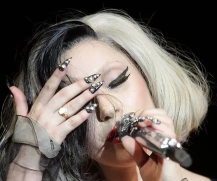 Nails Lady Gaga 20 manikűr lehetőségek a csillag