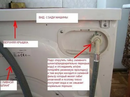 Furtunul de alimentare cu apă la mașina de spălat cu AQUASTOP, protecție, filtru de scurgere