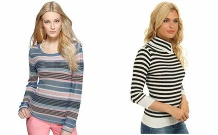 пуловер за жени с ивици ще направи най-различни в своя образ
