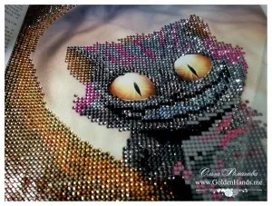 Diamond мозайка Cheshire котка, художници страни