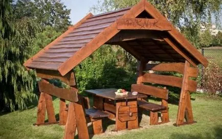 Gazebo în grădină și în țară cu propriile lor mâini opțiuni, proiectare, cum să construiască (16 poze)