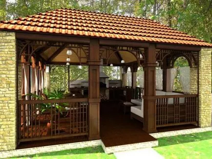 Gazebo în grădină și în țară cu propriile lor mâini opțiuni, proiectare, cum să construiască (16 poze)