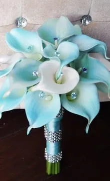 Menyasszonyi csokor a stílus Tiffany kép és design ötleteket