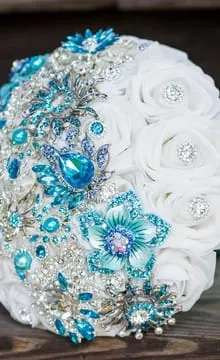 Menyasszonyi csokor a stílus Tiffany kép és design ötleteket