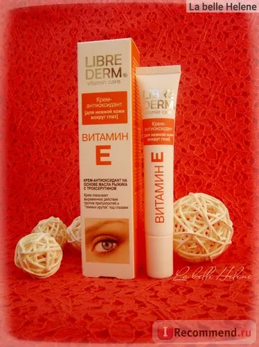 Crema pentru pielea delicata din jurul ochilor librederm vitamina E antioxidant - „Jos cu umflarea și întuneric