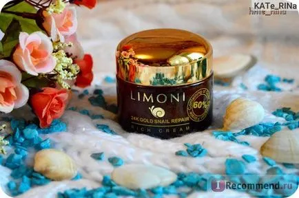 crema bogata crema Limoni aur 24k repararea melc cu extract de aur și mazga melc - «🐌