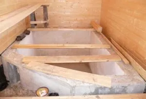Font pentru o baie, și vedere la instalare, cum să construiască o saună