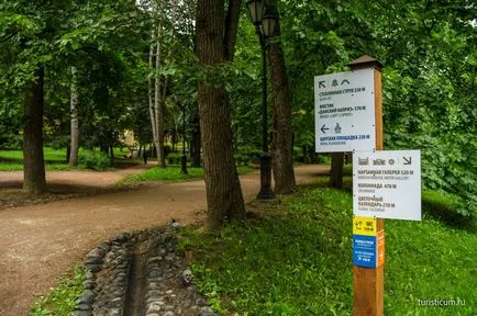 Kislovodsk Resort Park, obiectivele turistice ale parcului inferior