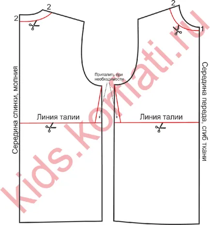 Karácsonyi ruha a lány és a minta