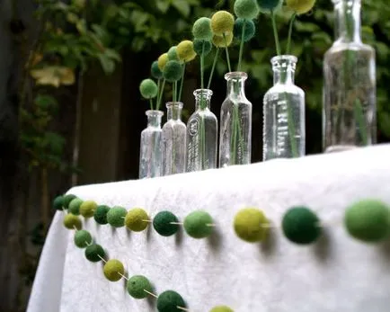 design interesant al sălii pentru o nunta in verde