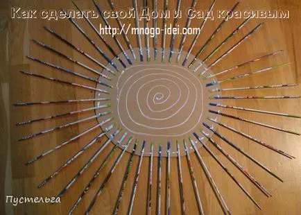 Weaving újság csövek - házimacska