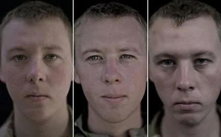 Портрети на войници преди войната, по време на войната и след нея в проект снимка 