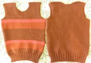 Un model simplu de copii pulovere de tricotat, DIY!