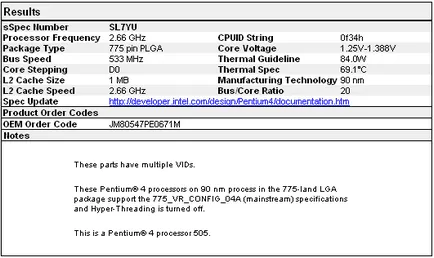 Gyorsítás Intel Pentium processzor 4505 (), vagy mi szükséges táblák i915 chipset