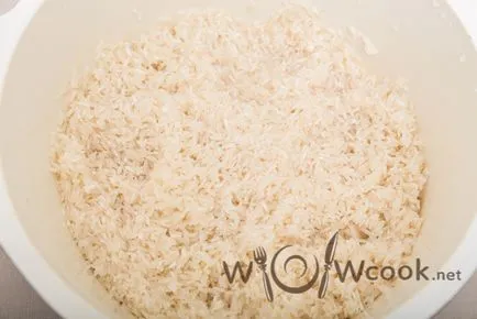 Rice saláta zöldség mexikói recept egy fotó