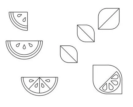 Desen compoziție de fructe Adobe Illustrator