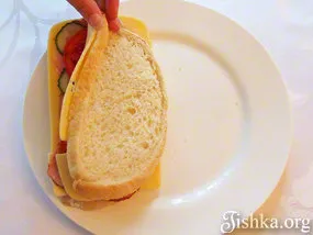 Șuncă și brânză de tip sandwich - gătit rețete cu pas cu pas fotografii