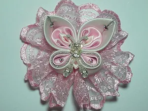 Creați un fluture de panglici de satin în tehnologia kanzashi - Masters Fair - manual, lucrate manual