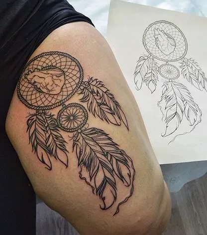 Dreamcatcher Tattoo стойност татуировки, 30 снимки, скици