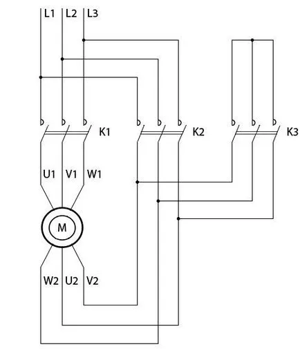 Свързване трифазен мотор 220 и схема на захранване връзка
