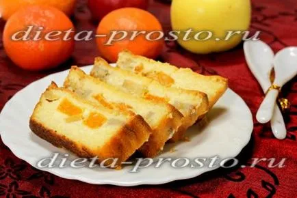 Brânză de vaci caserola cu fructe