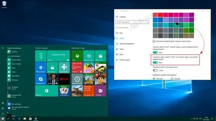 Hogyan változtassuk meg a színét a Tálca és Start menüben a Windows 10 évfordulója frissítés »