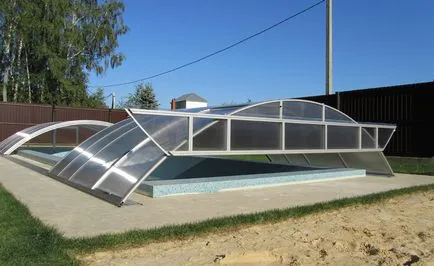 Adăpost pentru piscina Teledom, design-alunecare