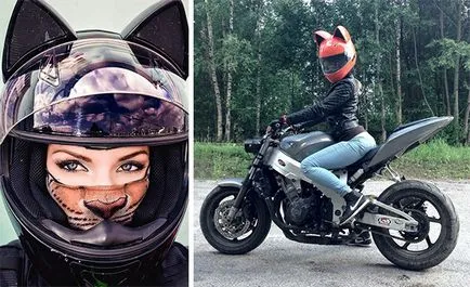 Pentru femei căști de protecție motocicleta cu urechi de pisică