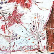 Cum de a desena un peisaj pictură în ulei de iarnă