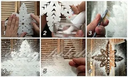 Как да се направи снежинка на прозореца на пастата за зъби