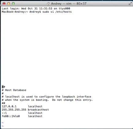 Как да редактирате файла с хостове в OS X