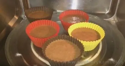 Főzni muffin a mikrohullámú lépésről lépésre recept fotók