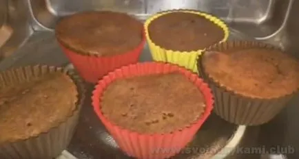 Főzni muffin a mikrohullámú lépésről lépésre recept fotók