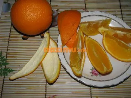 Coaja de portocala confiata - reteta cu o fotografie
