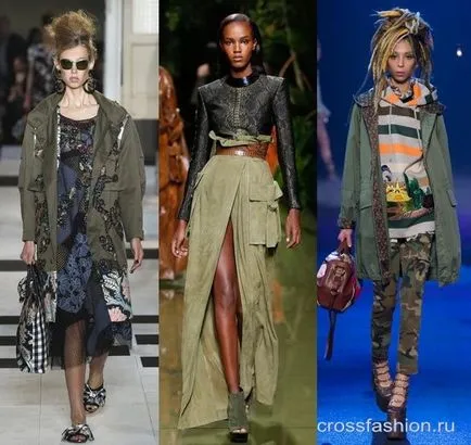 grup Crossfashion - colecții militare în haine de primăvară-vară 2017 în stil militar și de moda