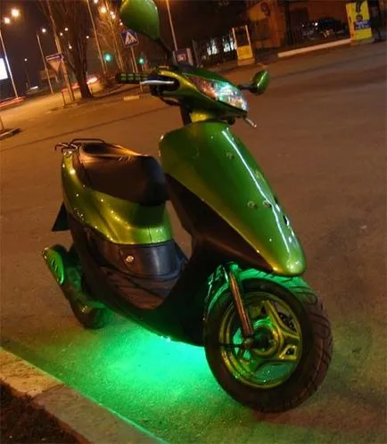 Как да инсталираме осветлението на скутера