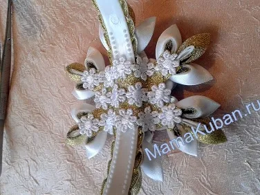 Kanzashi снежинки майстор клас