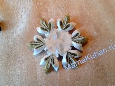 Kanzashi снежинки майстор клас