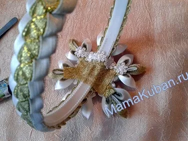 Kanzashi снежинки майстор клас