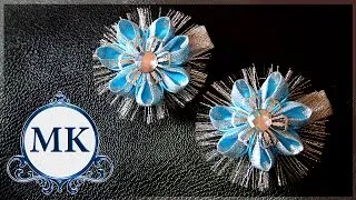 Kanzashi снежинка снимки от майсторски клас