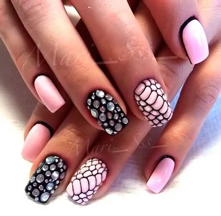 Creative Nail Design - esőcseppek - manikűr otthon